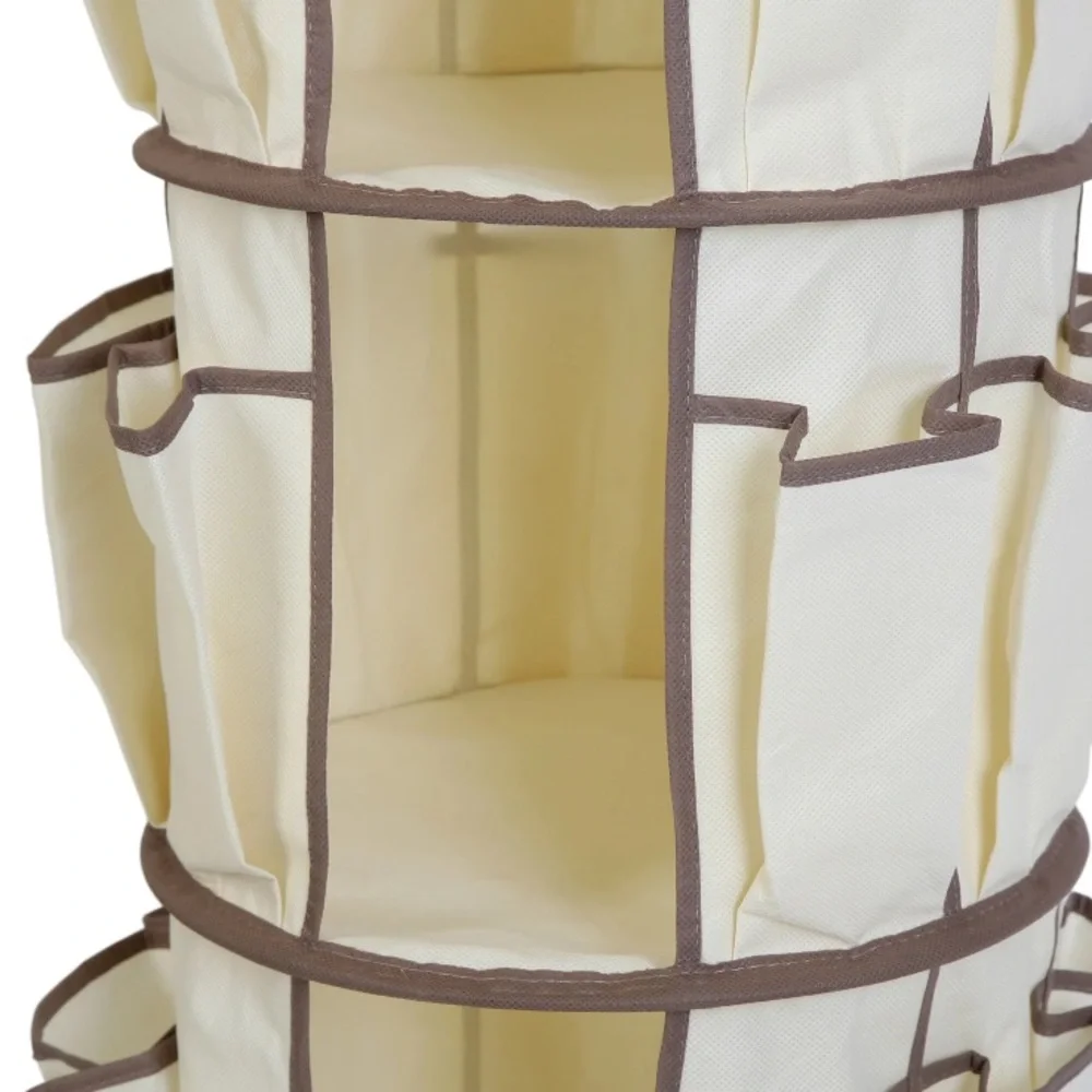 As Seen On Tv Smart Carousel Organizer 5-Shelves 40 Pockets 360 Spin Metal Hook